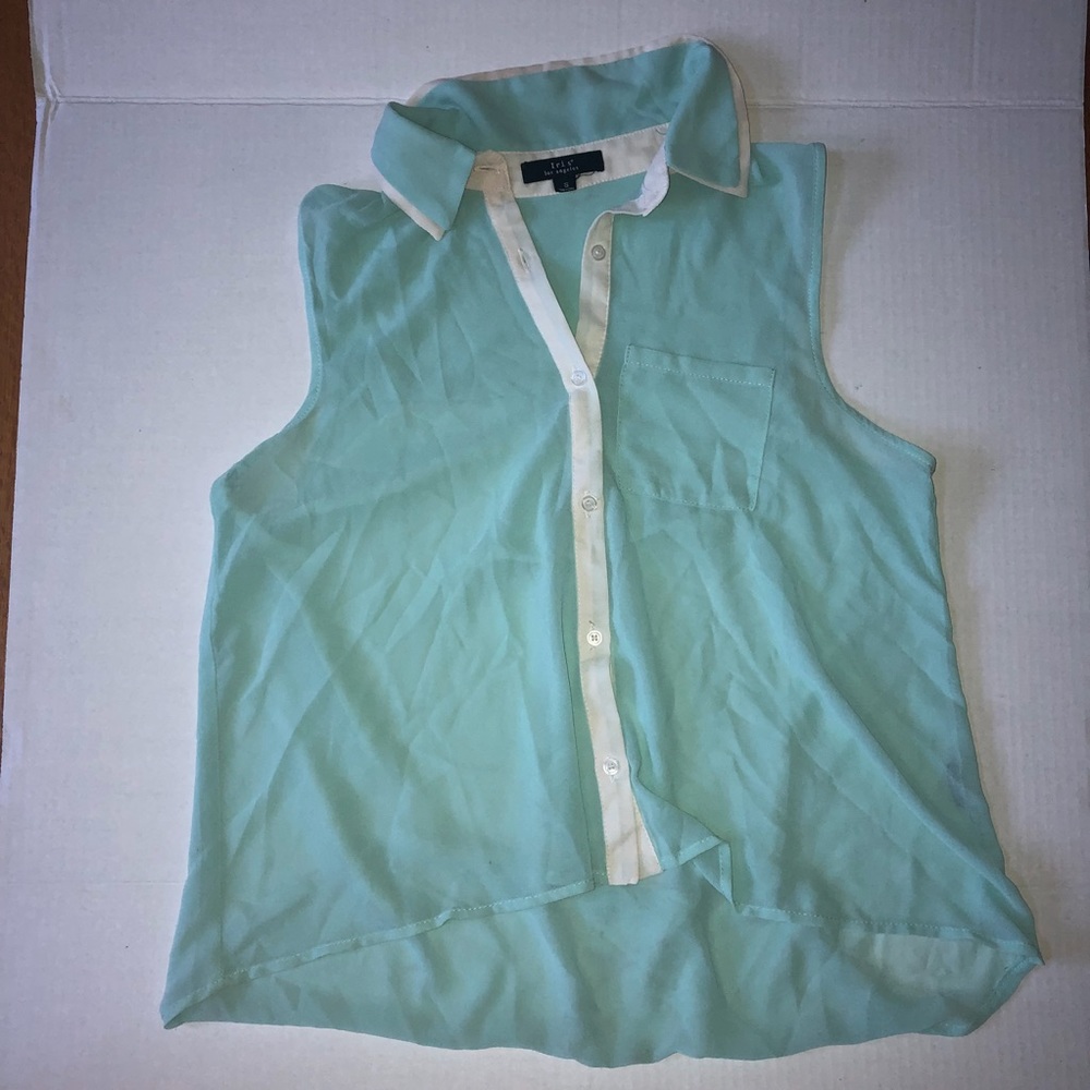 Light Blue Sheer Top